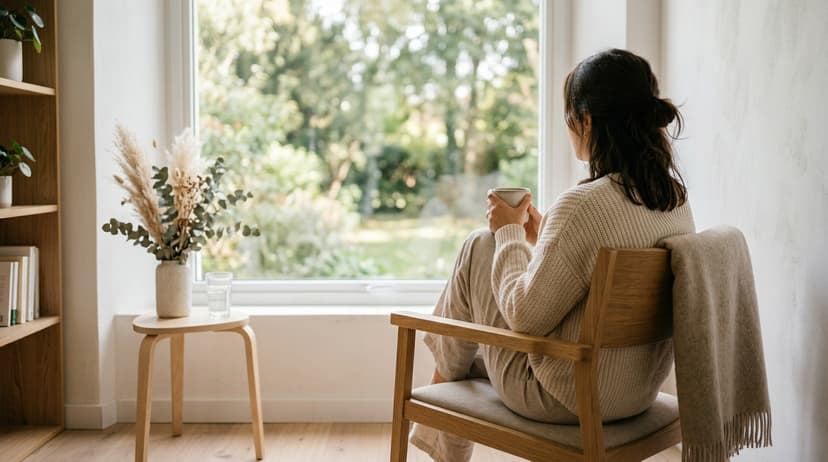 Personne en situation d'agoraphobie face à une place publique animée, illustrant l'anxiété et l'évitement