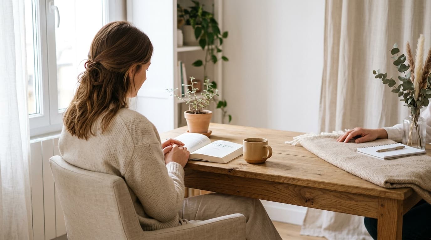 Livre de psychologie ouvert sur un bureau, évoquant l’histoire de la psychanalyse et ses limites modernes